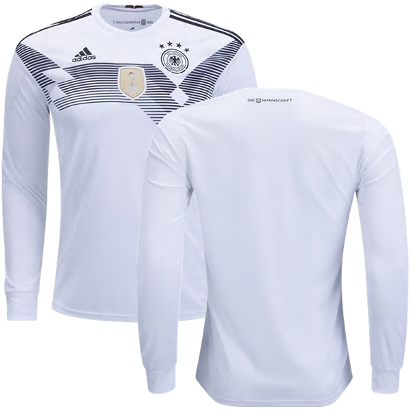 Germany Blank Home Long Sleeves Kid Soccer Country Jersey